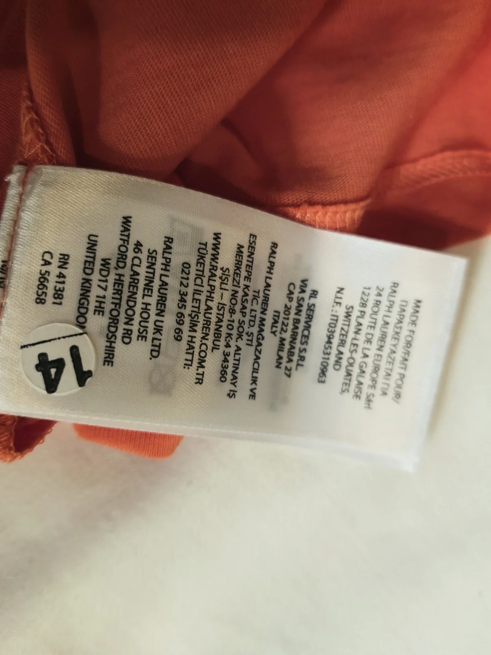 Ralph Lauren Coral Short Sleeve Tee with Blue Pony